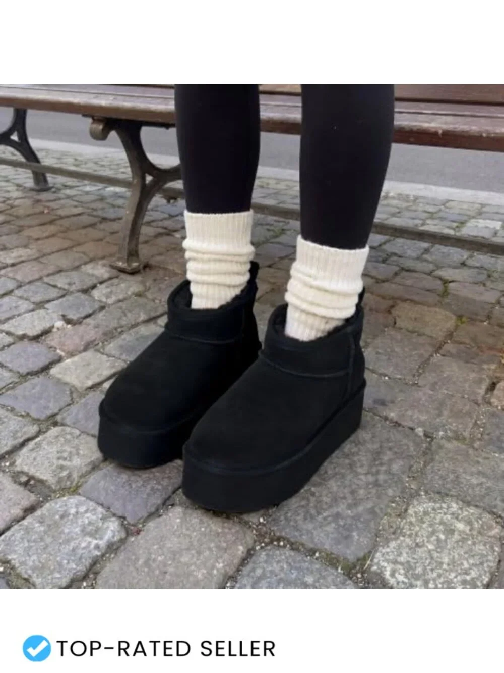 DREAM PAIRS Women's Platform Fuzzy Lined Ankle Boot Suede Faux Fur Winter Shoes